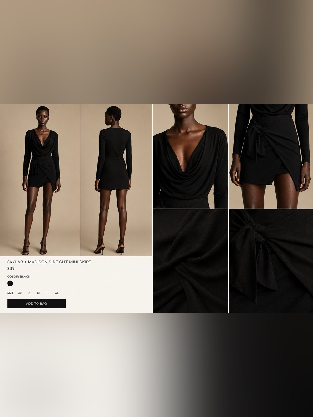 41. Skylar + Madison Side Slit Mini Skirt